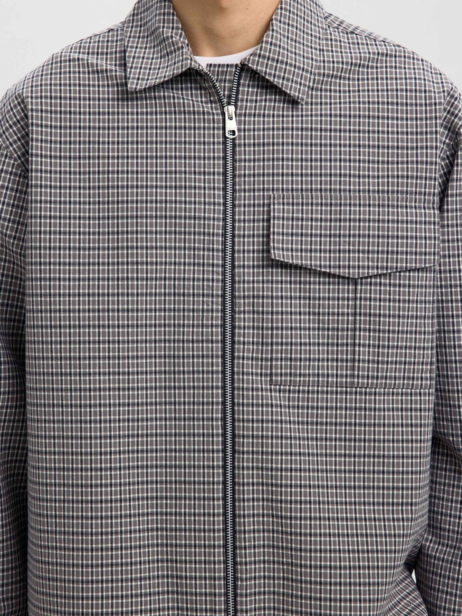 RELAXED FIT  OVERSHIRT, Charcoal Gray, highres