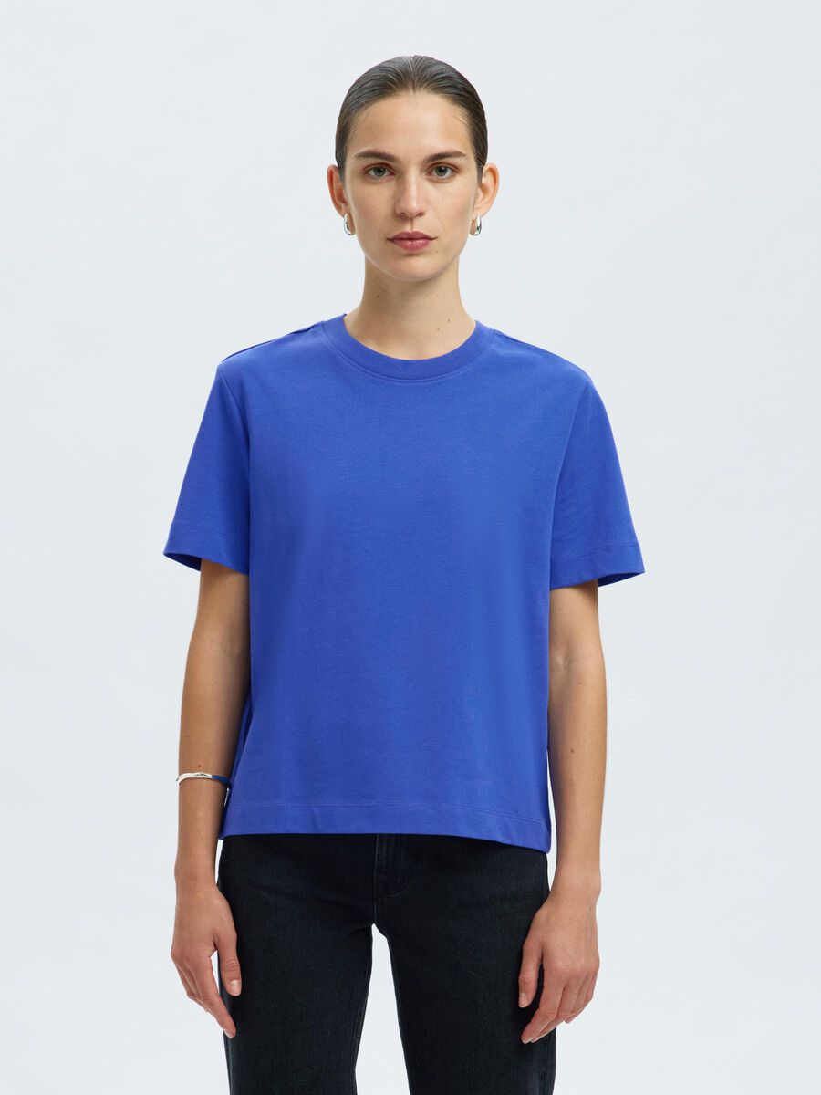 Selected BOXY T-SHIRT, Dazzling Blue, highres - 16087919_DazzlingBlue_003.jpg