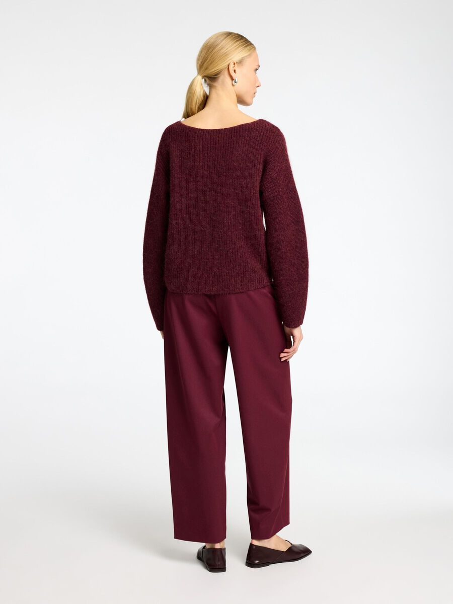Selected MID-WAIST BARREL FIT BROEK, Zinfandel, highres - 16095685_Zinfandel_1143492_004.jpg