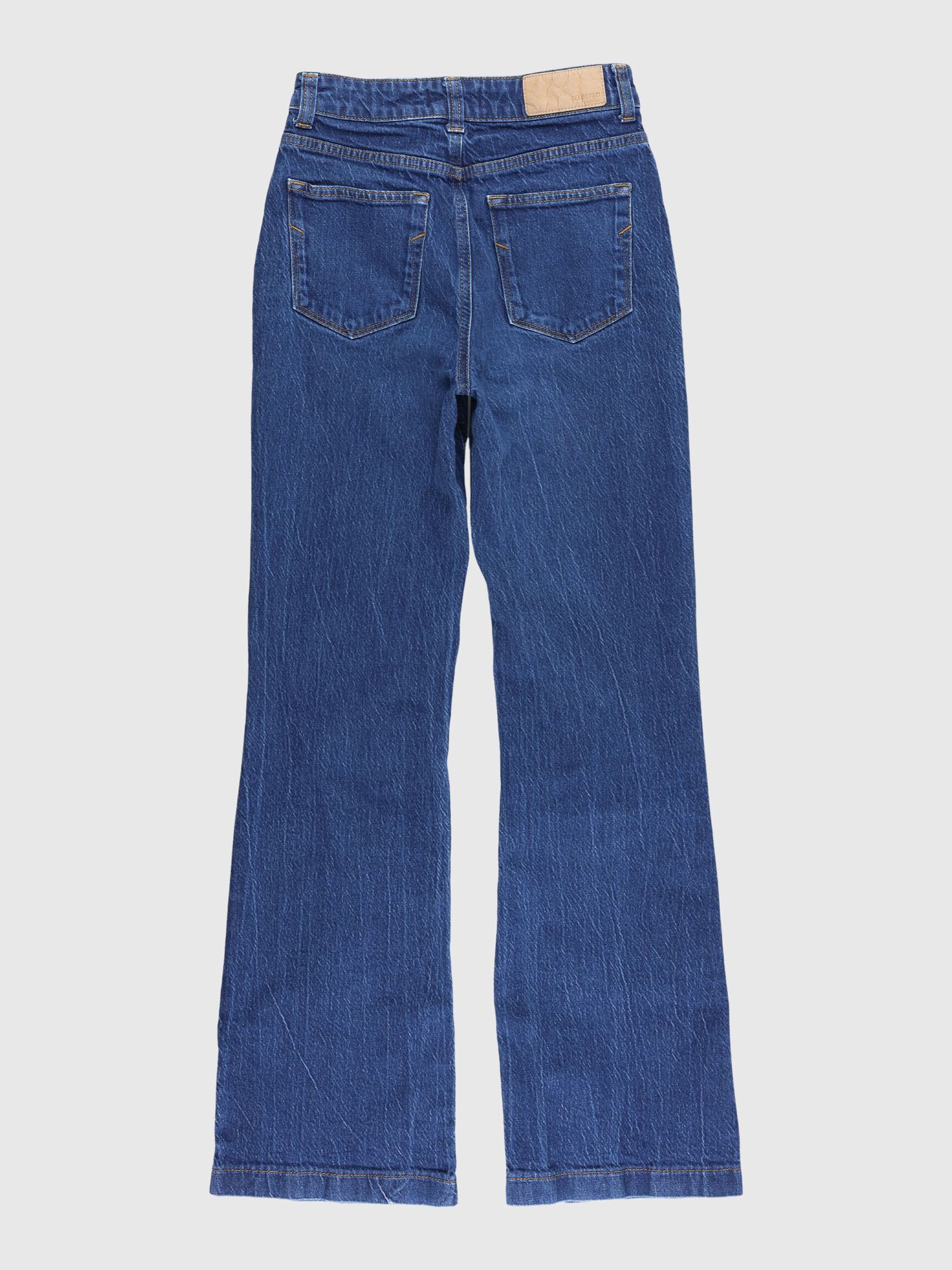 HIGH WAISTED BOOTCUT JEANS, Dark Blue Denim, highres