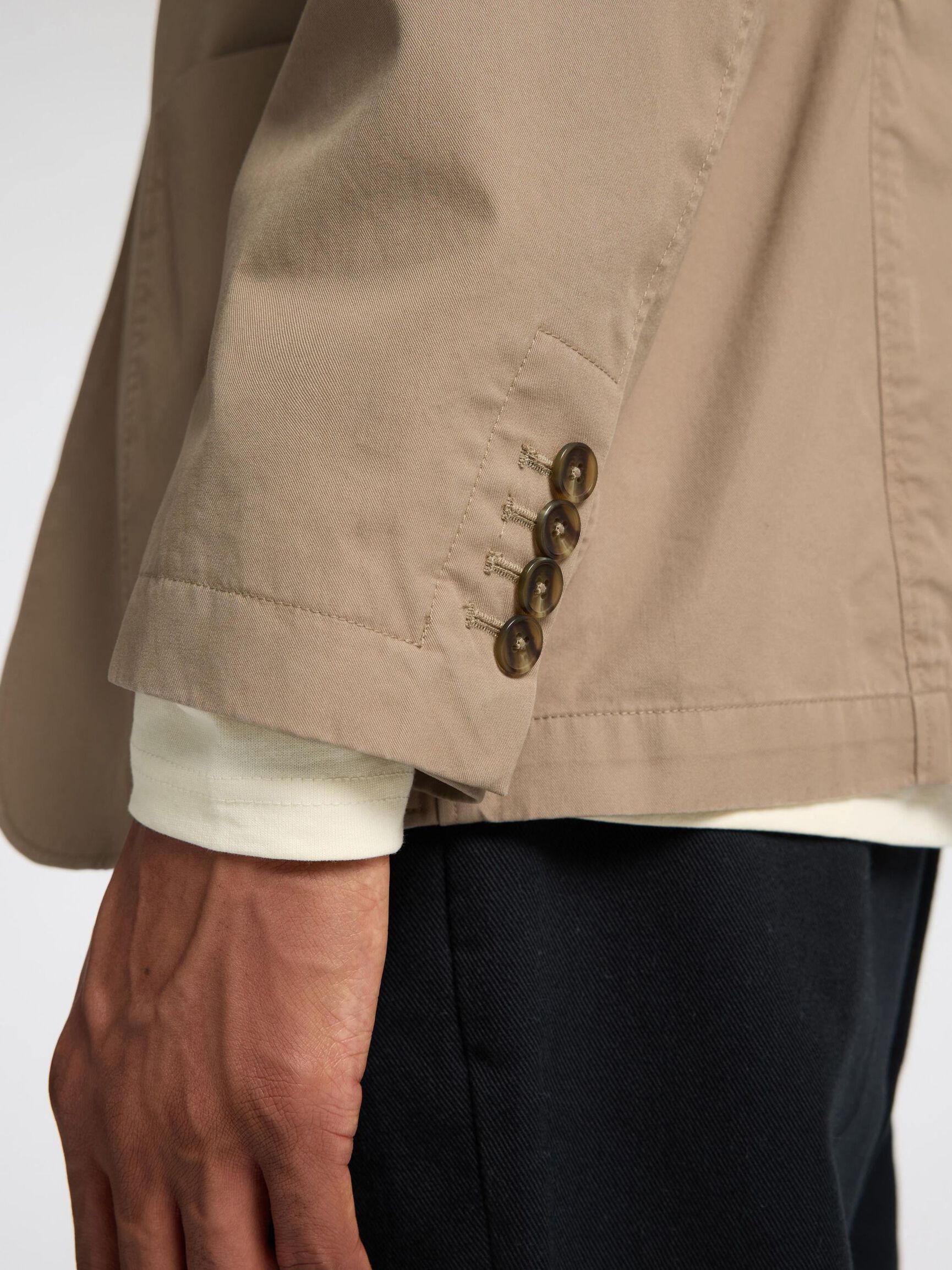 100% BAUMWOLL BLAZER, Chinchilla, highres