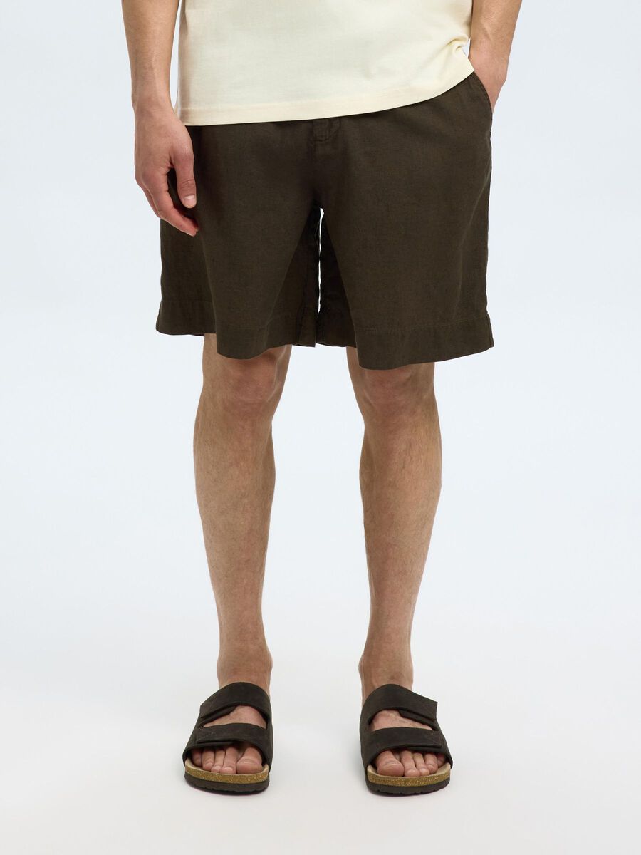 Selected LOOSE FIT SHORT VAN LINNENBLEND, Forest Night, highres - 16097541_ForestNight_003.jpg