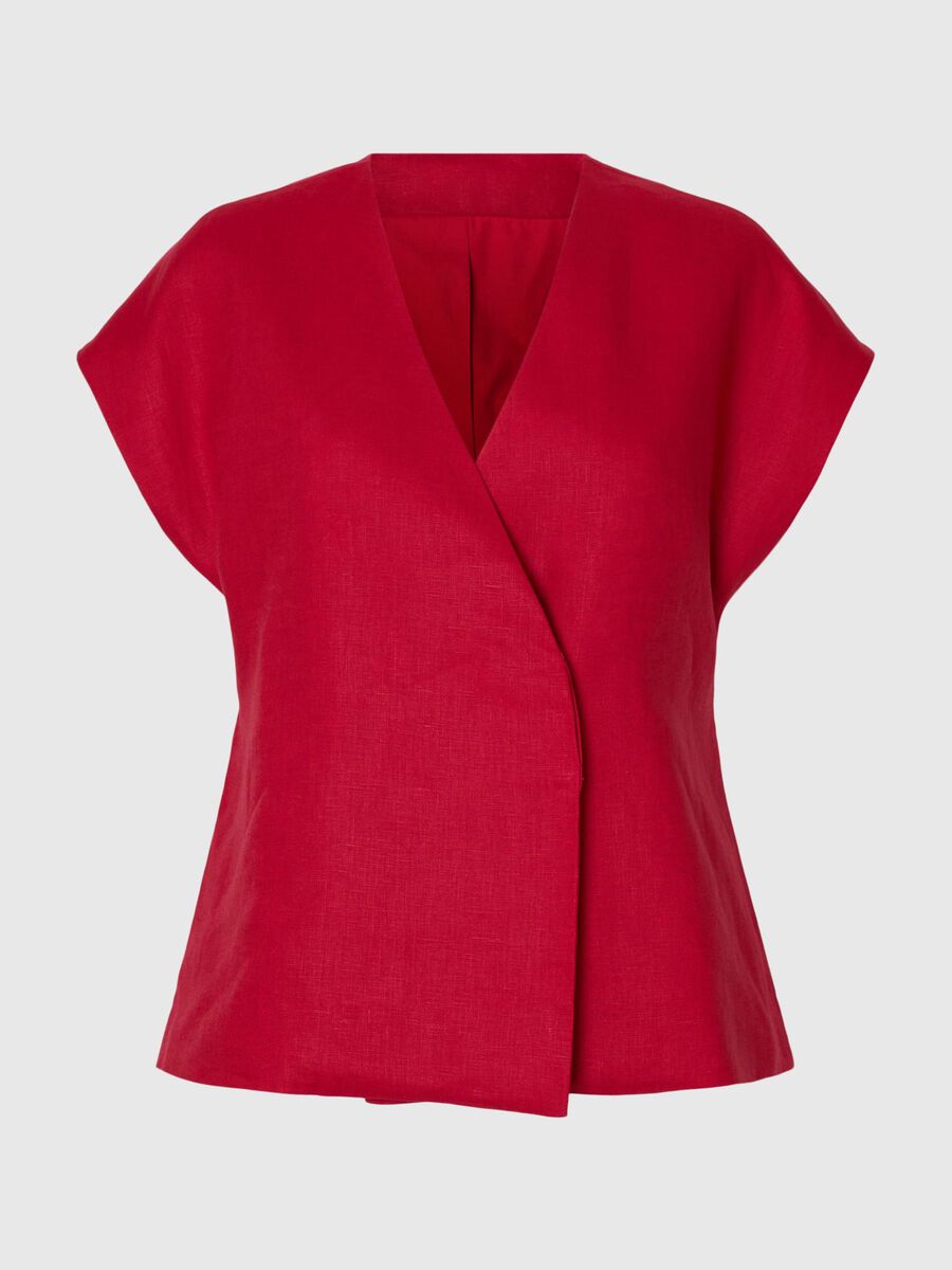 Selected 100% LINEN VEST TOP, Savvy Red, highres - 16098998_SavvyRed_001.jpg