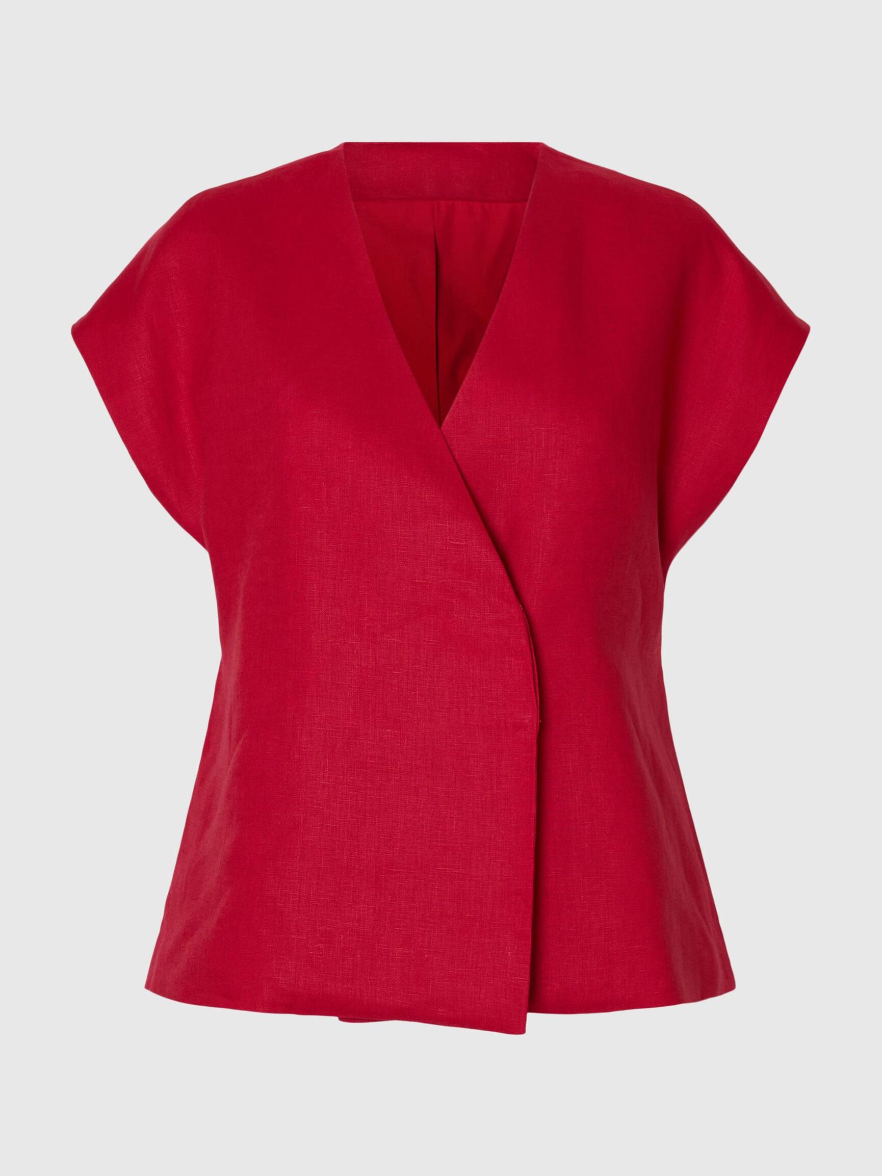 100% LEINEN TANKTOP, Savvy Red, highres