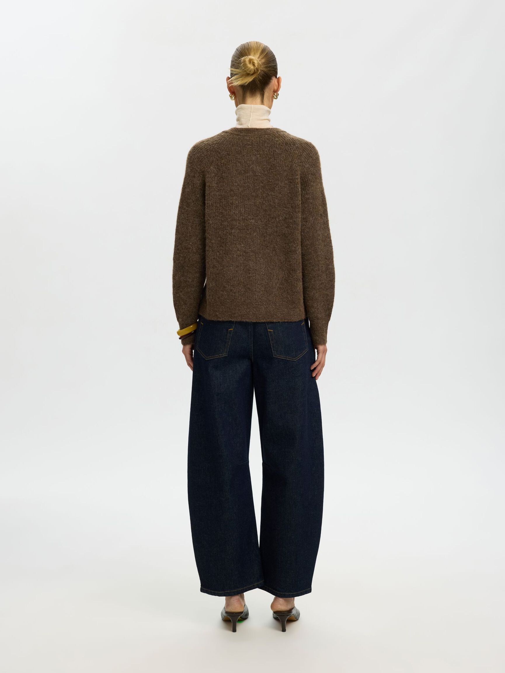 WOOL BLEND CARDIGAN, Dachshund, highres