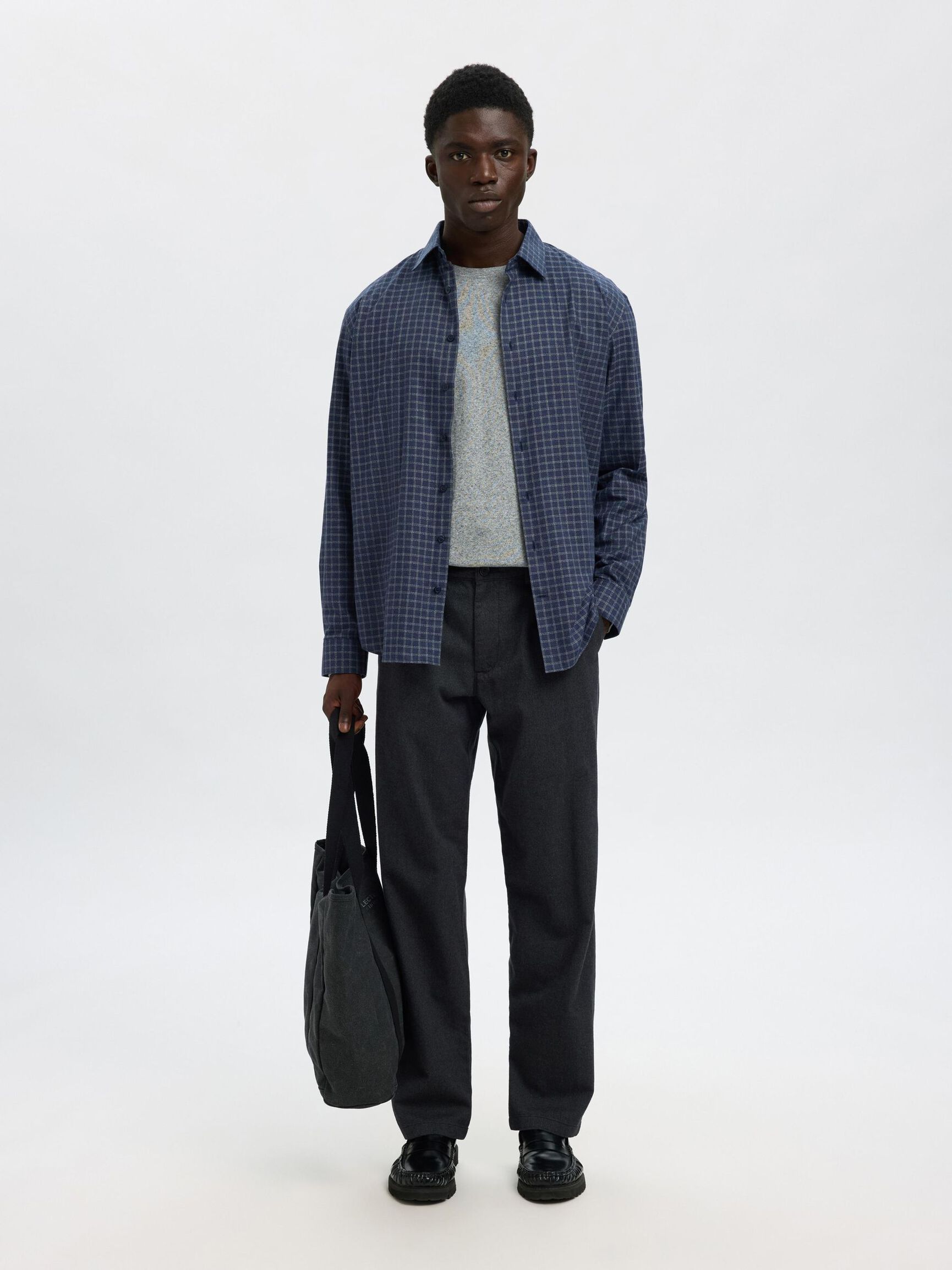 196 PANTALON DROIT, Dark Grey, highres