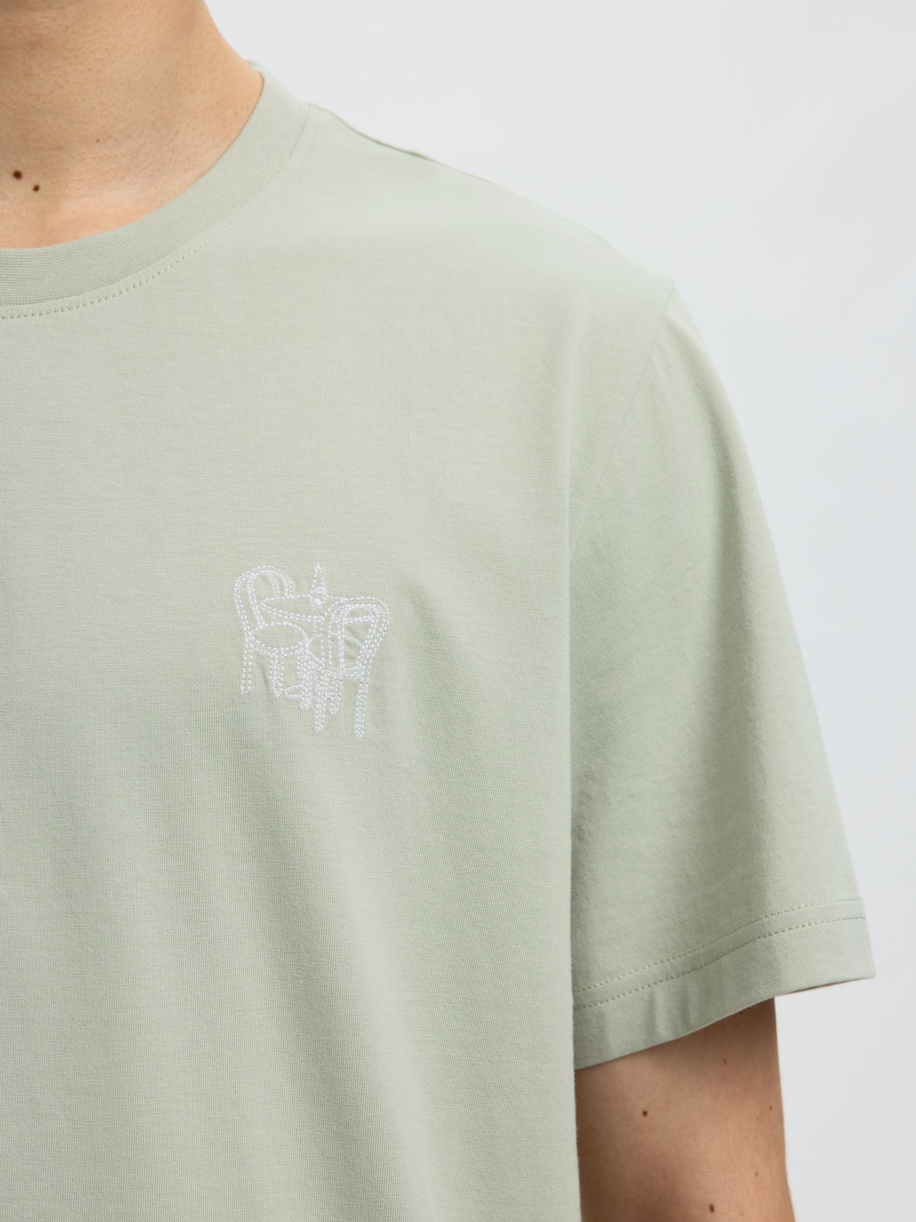 REGULAR FIT BOMULD T-SHIRT, Aqua Gray, highres