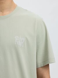 REGULAR FIT BOMULD T-SHIRT, Aqua Gray, highres