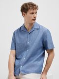 Selected LEINENMIX KURZARMHEMD, Medium Blue Denim, highres - 16092978_MediumBlueDenim_008.jpg