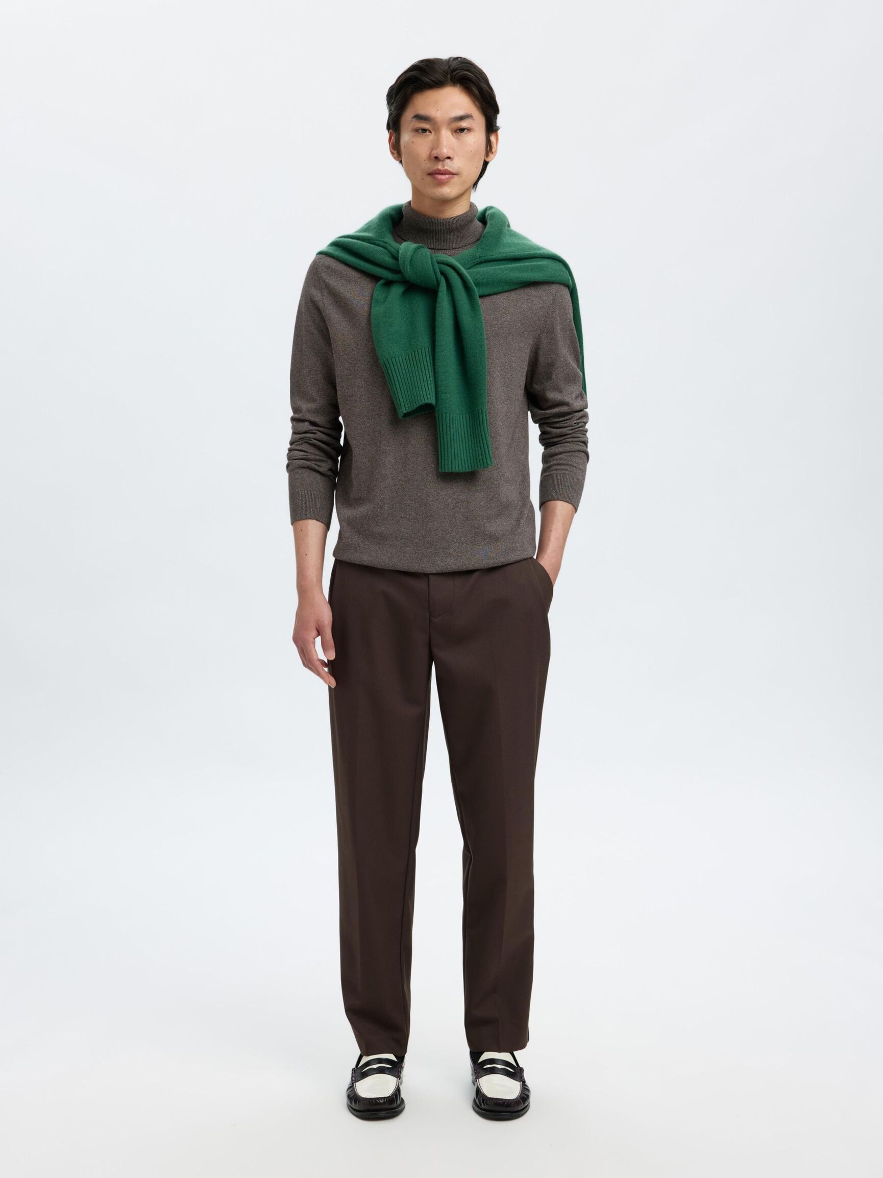 MANCHES LONGUES ET COL ROULÉ PULLOVER, Morel, highres