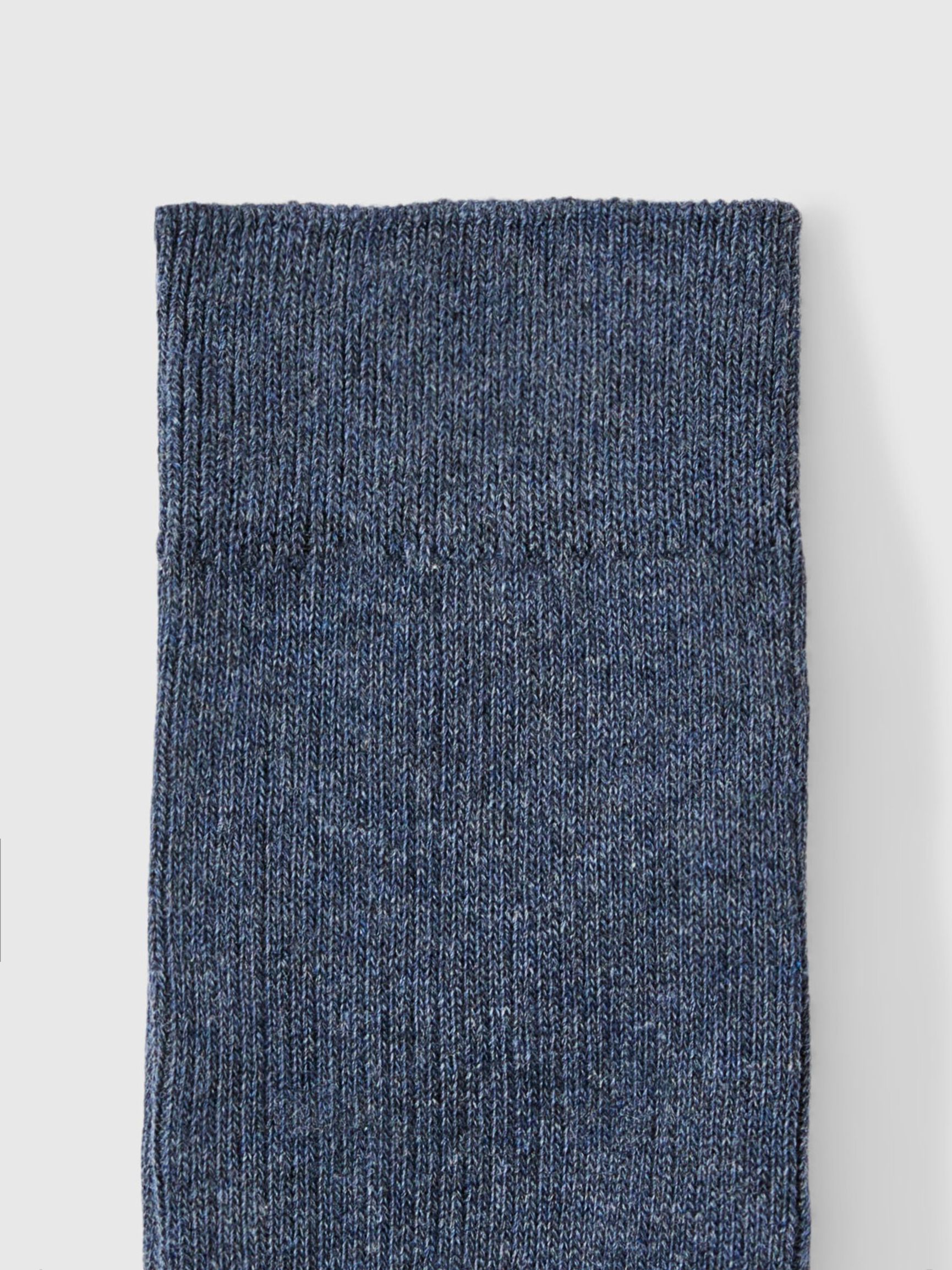COTTON BLEND SOCKS, Sky Captain, highres