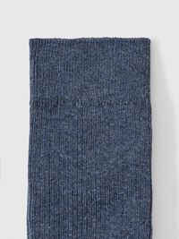COTTON BLEND SOCKS, Sky Captain, highres
