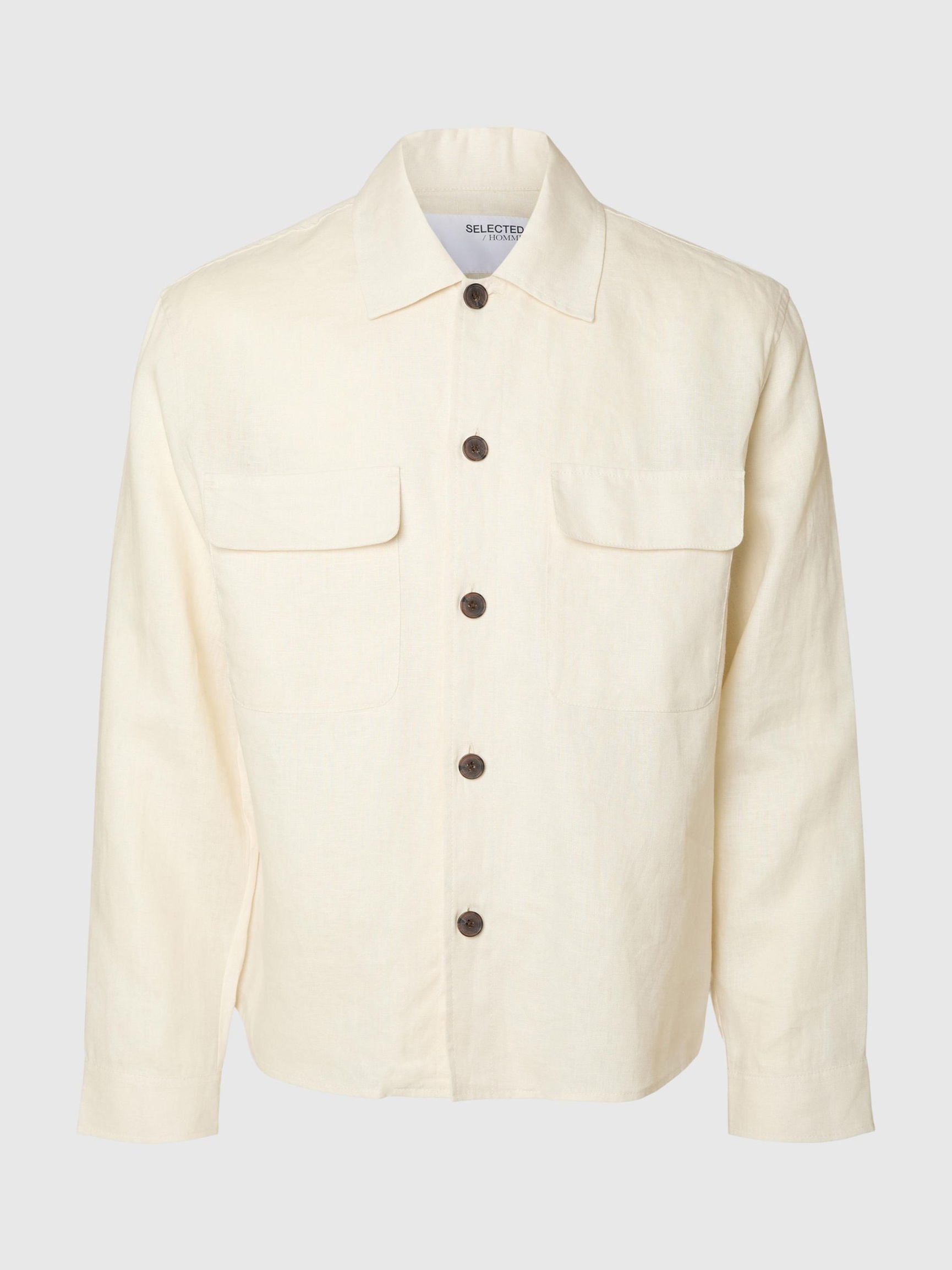 100% HØR OVERSHIRT, Egret, highres