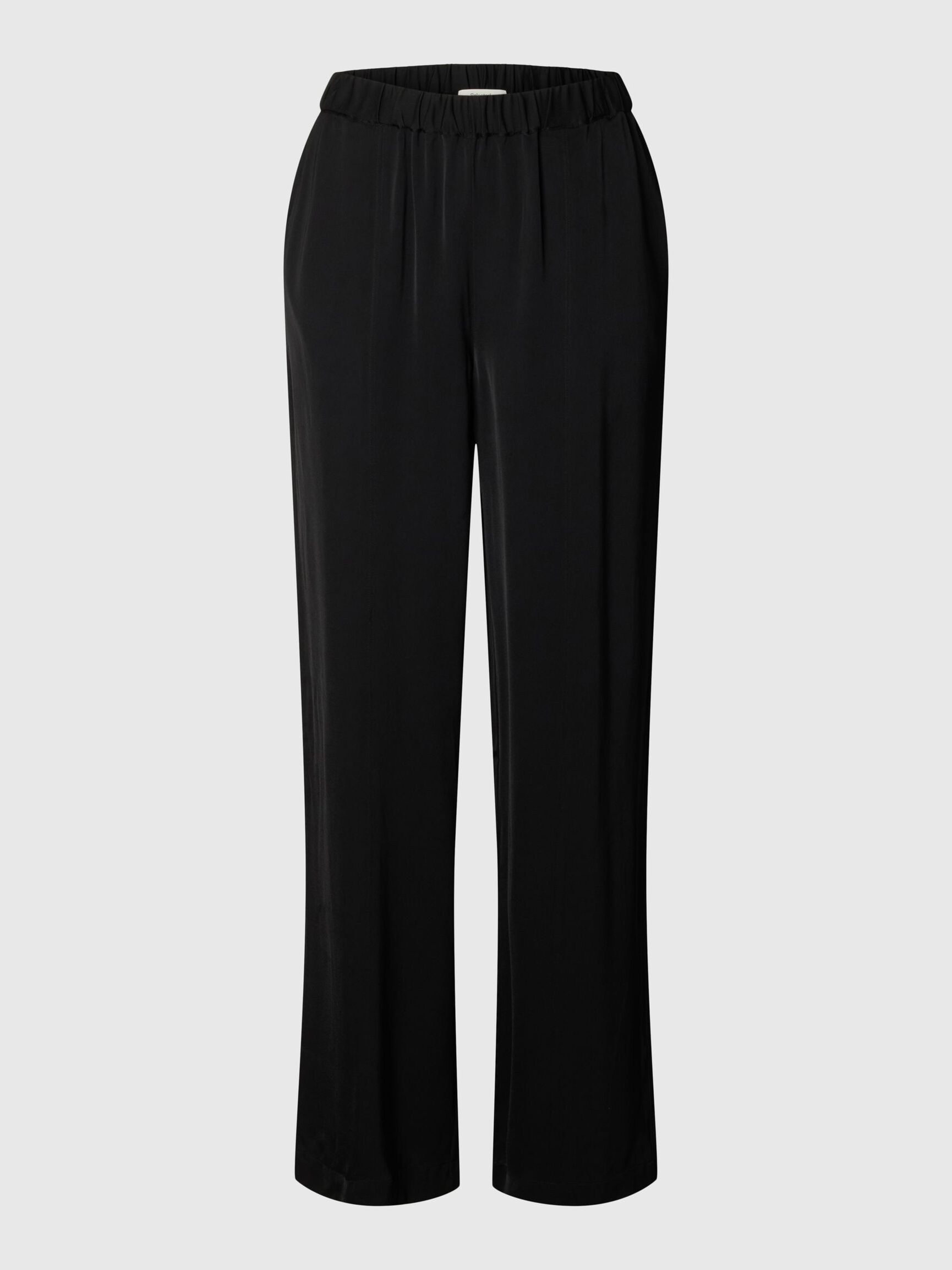 STRAGHT FIT TROUSERS, Black, highres