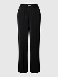 STRAGHT FIT TROUSERS, Black, highres
