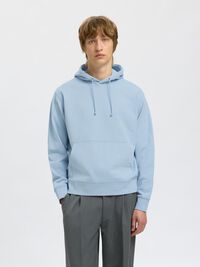 100% BOMULD HOODIE, Cashmere Blue, highres