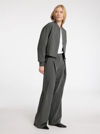 HIGH WAIST HOSE MIT WEITEM BEIN, Volcanic Ash, highres