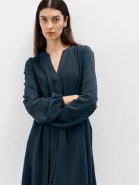 VISCOSEMIX MINI JURK, Dark Sapphire, highres
