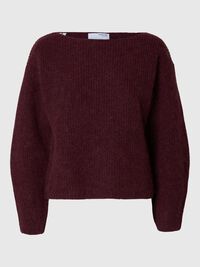 WOLLGEMISCH U-BOOT-AUSSCHNITT PULLOVER, Zinfandel, highres