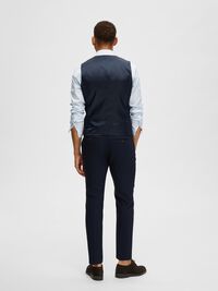 KLASSIEK WOLMIX GILET, Navy Blazer, highres
