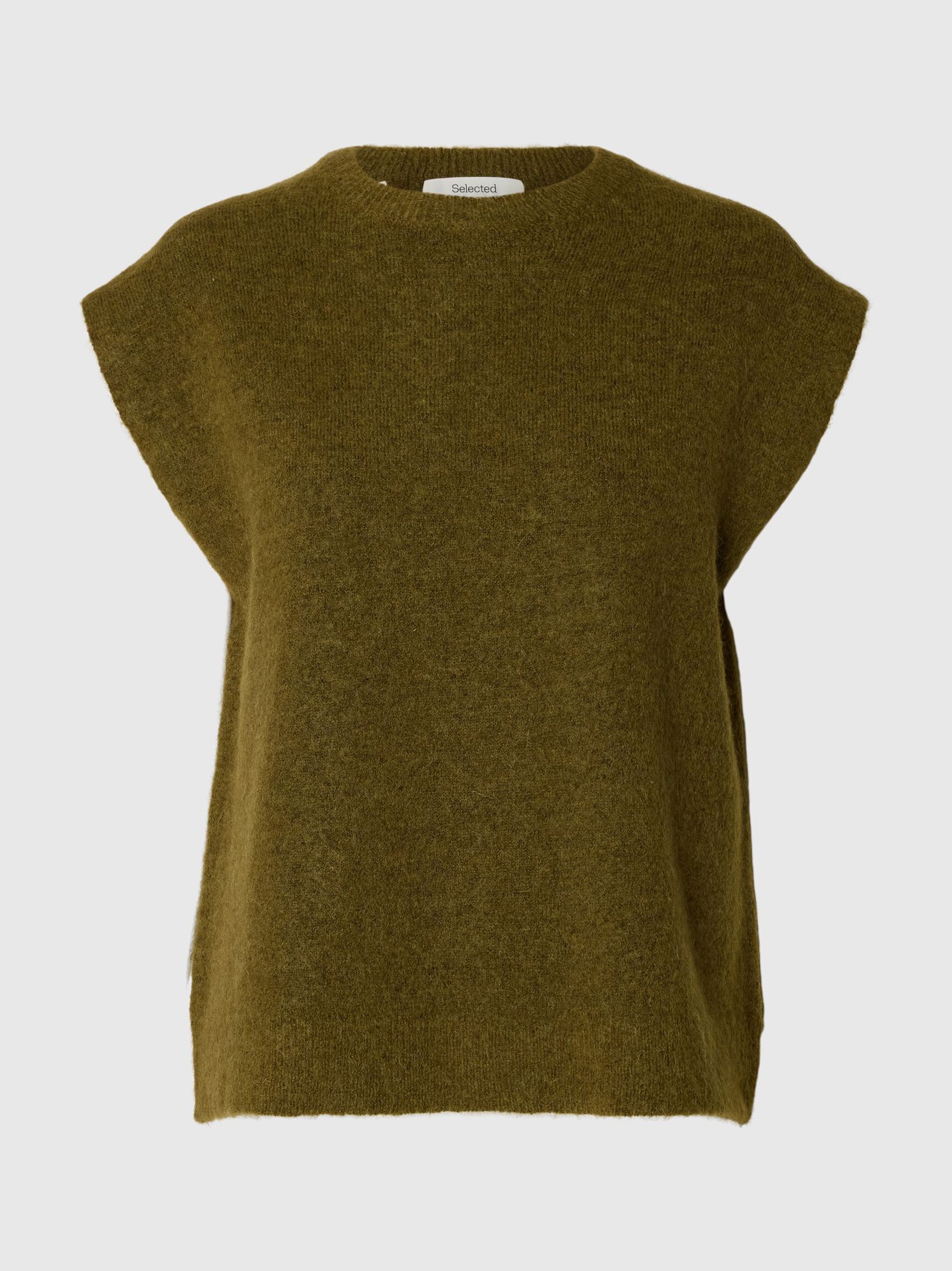 WOLMIX GEBREID GILET, Fir Green, highres