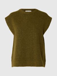 WOLMIX GEBREID GILET, Fir Green, highres