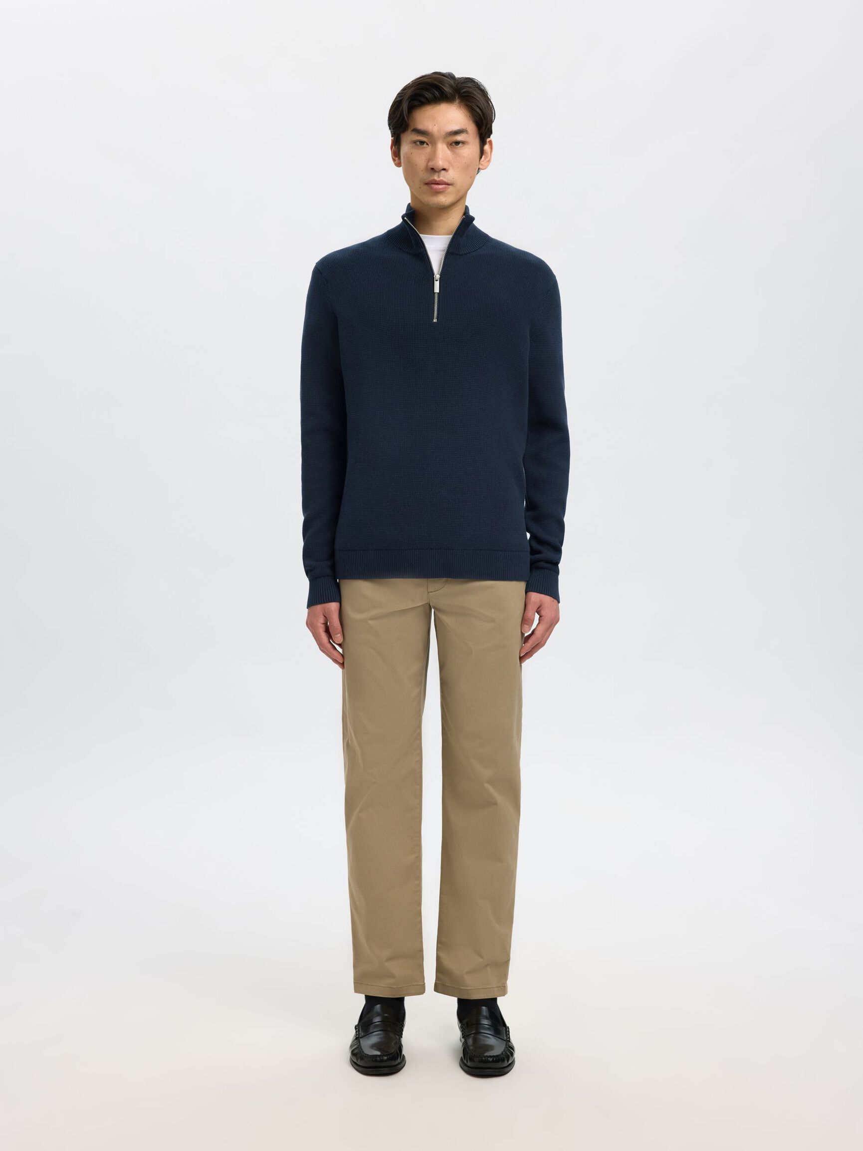 HALF-ZIP PULLOVER, Sky Captain, highres