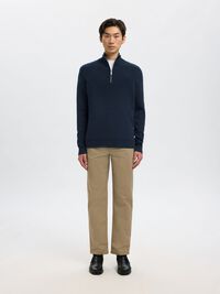 HALF-ZIP PULLOVER, Sky Captain, highres