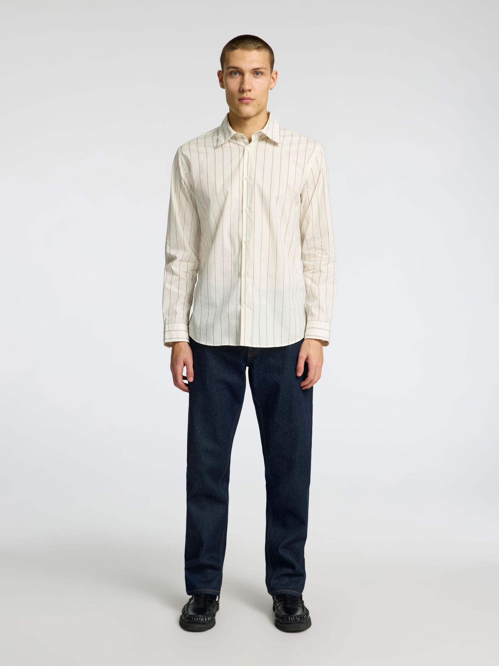 196 STRAIGHT FIT JEANS, Dark Blue Denim, highres