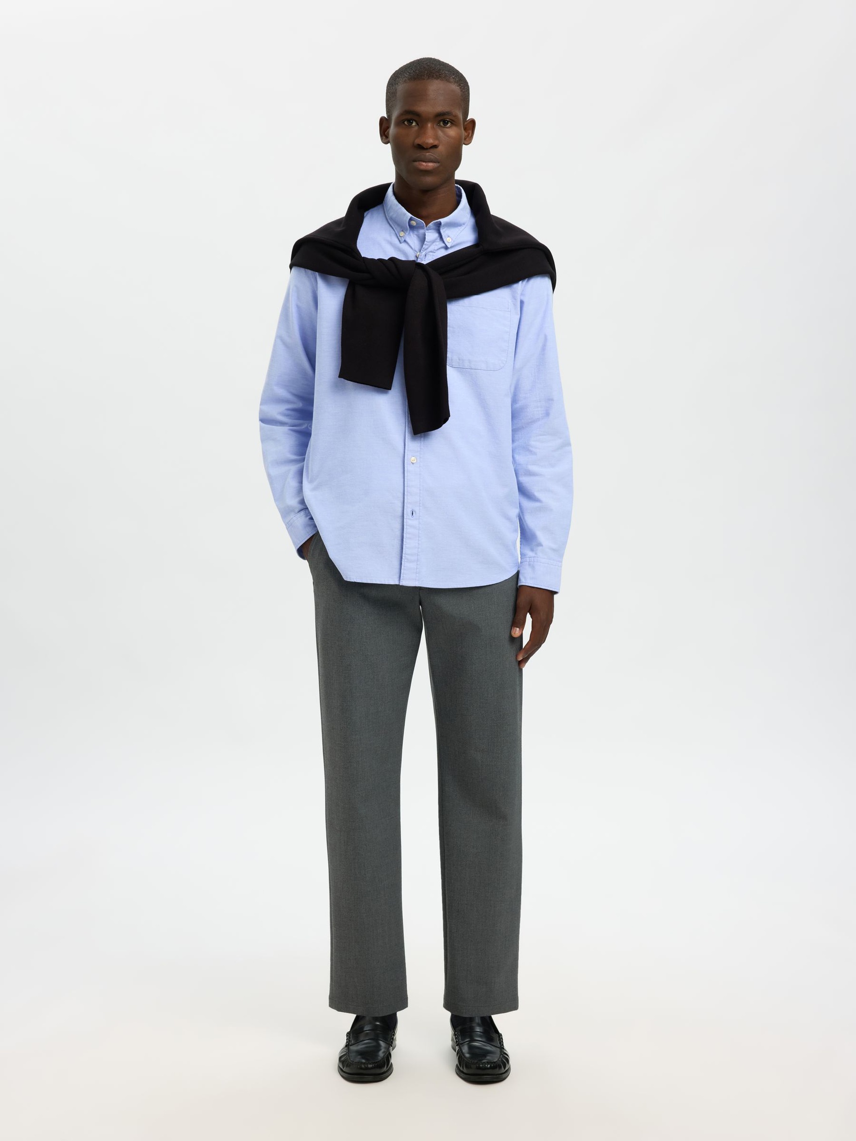 OXFORD SHIRT, Light Blue, highres