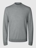 Selected 100% MERINO WOOL MOCK-NECK JUMPER, Medium Grey Melange, highres - 16096253_MediumGreyMelange_001.jpg