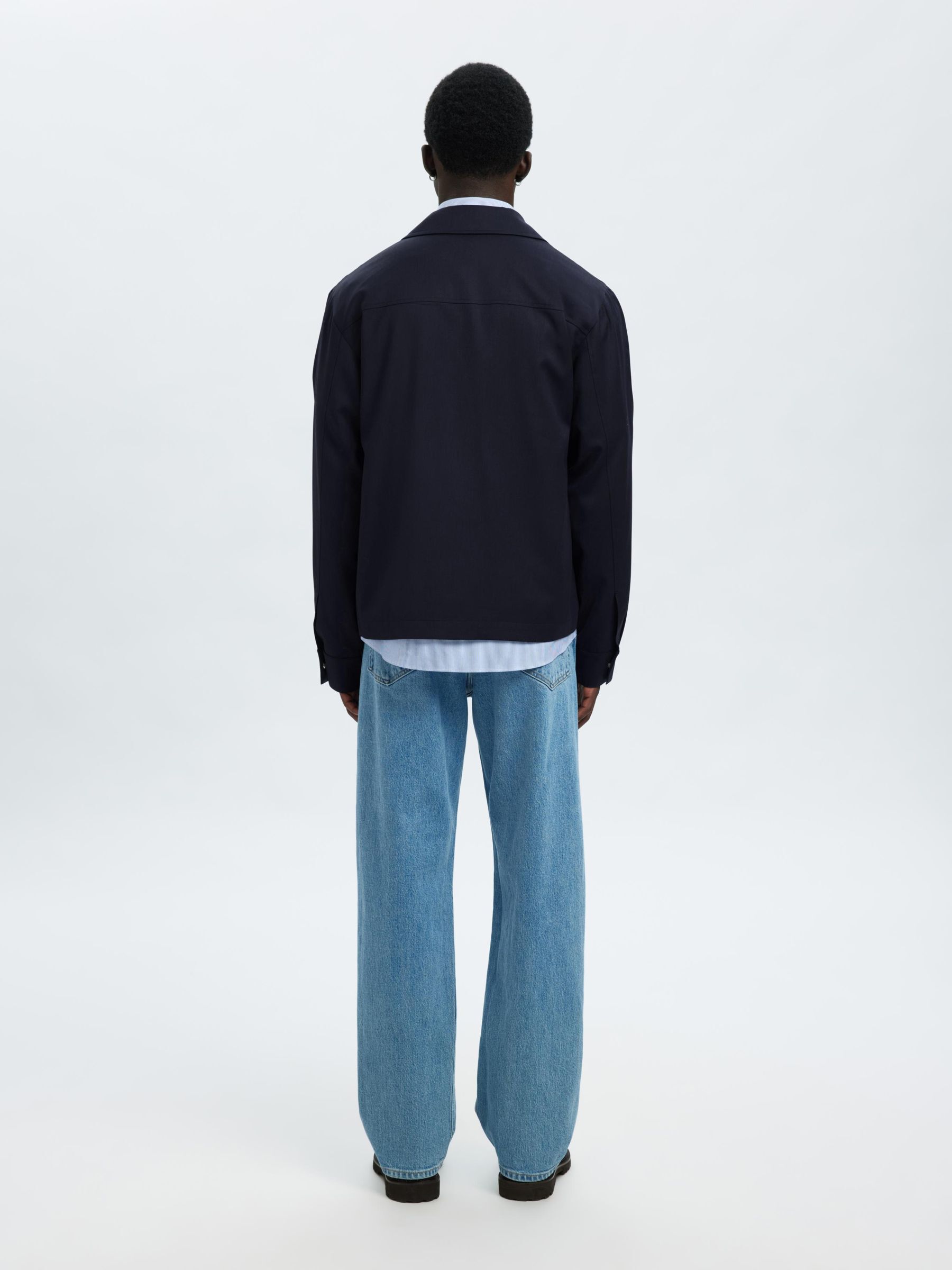 LIGHTWEIGHT SHORT JACKET | Blue | Selected