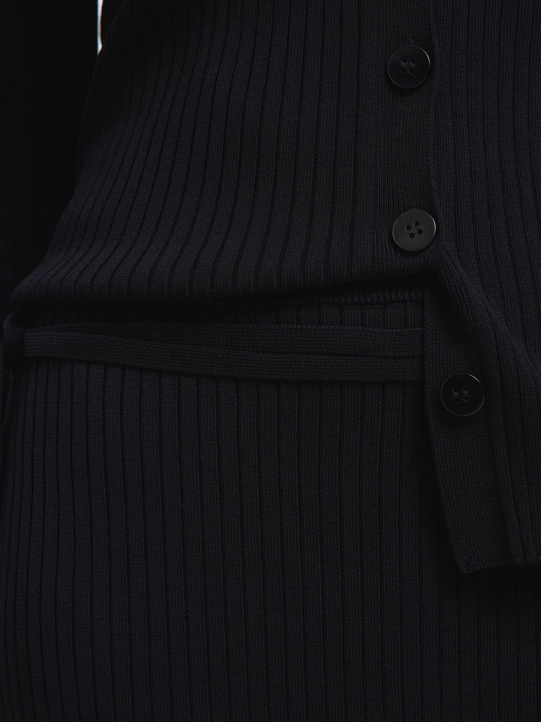 VISCOSE BLEND MIDI SKIRT, Black, highres