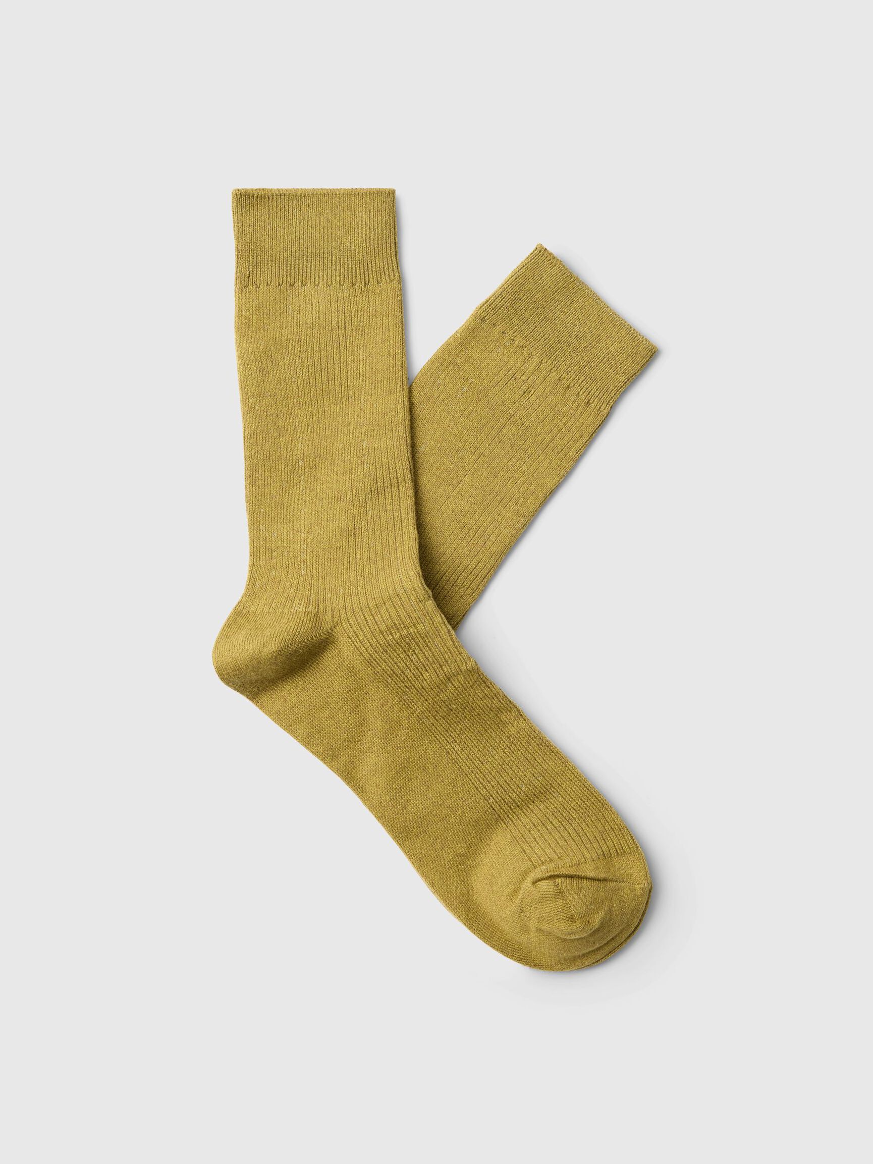 COTTON BLEND SOCKS, Fir Green, highres