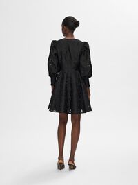 VESTITO CON MANICHE A SBUFFO, Black, highres