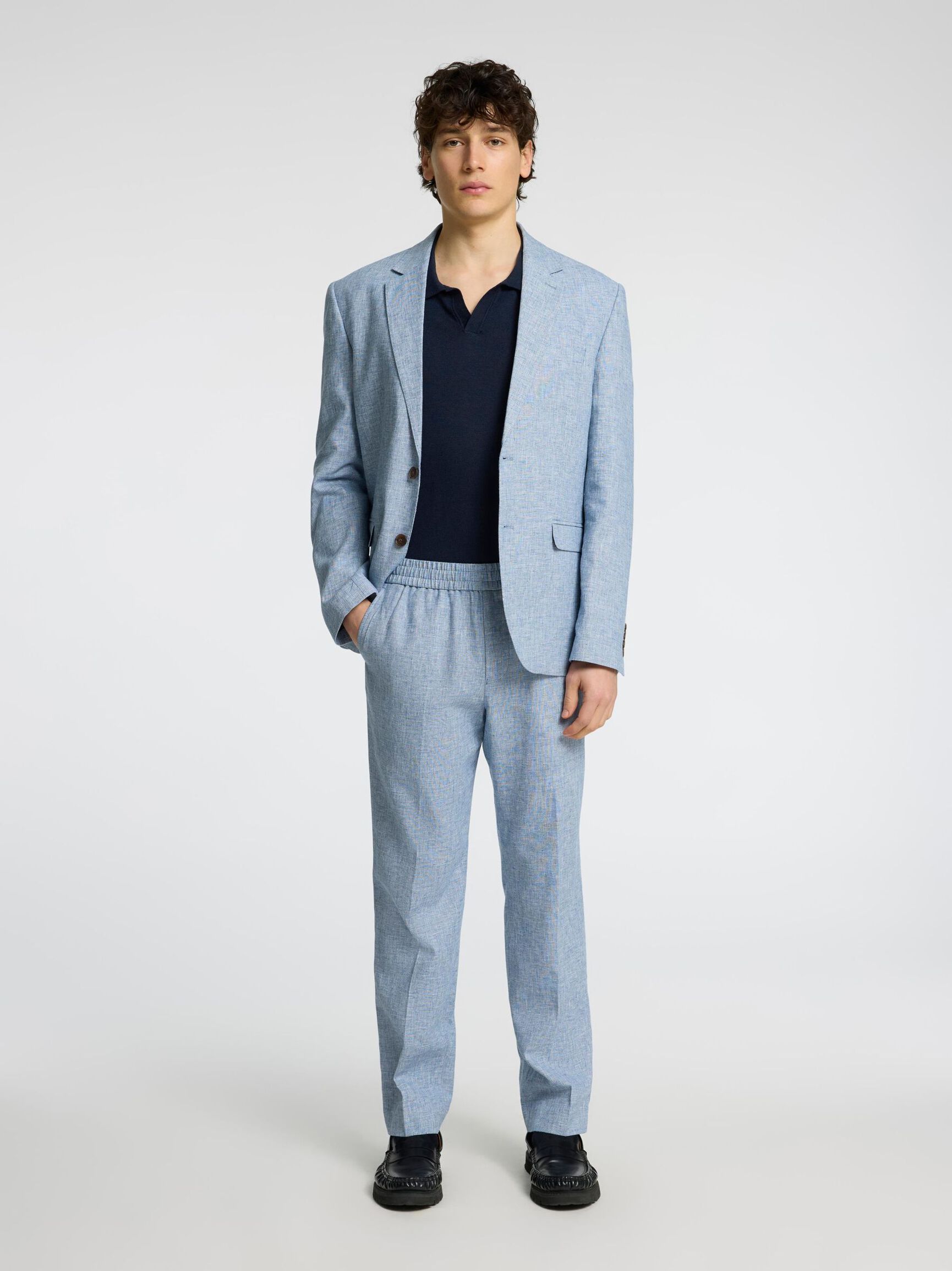LIN MÉLANGÉ PANTALON DE COSTUME, Light Blue, highres