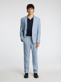 MEZCLA DE LINO PANTALONES DE TRAJE, Light Blue, highres