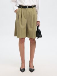 TAILORED BERMUDA SHORTS, Slate Green, highres