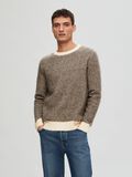 Selected LONG-SLEEVED KNITTED JUMPER, Chocolate Torte, highres - 16086699_ChocolateTorte_1065710_003.jpg
