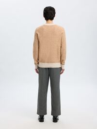 LONG-SLEEVED KNITTED JUMPER, Chipmunk, highres