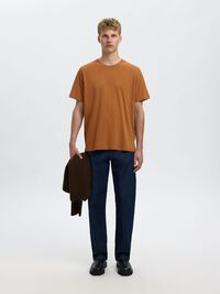 COTTON SLUB T-SHIRT, Chipmunk, highres