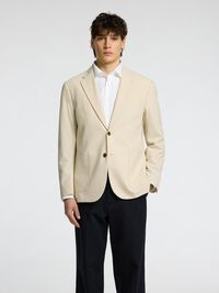 SEERSUCKER  BLAZER, Sand, highres