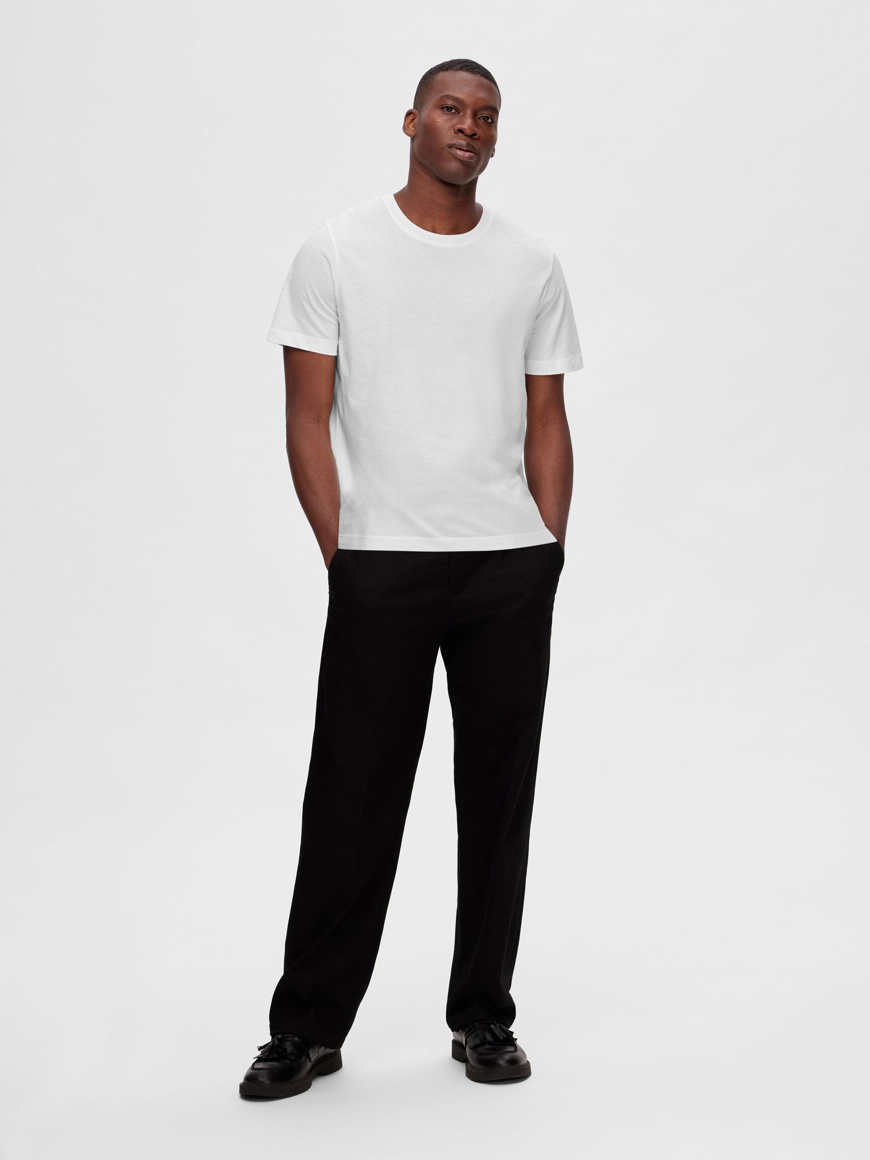 3-PACK COTTON T-SHIRT, Black, highres