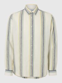 LANGE MOUWEN LINNEN BLOUSE, Egret, highres