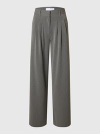 EFECTO PLEGADO, MEZCLA DE VISCOSA PANTALONES, Medium Grey Melange, highres