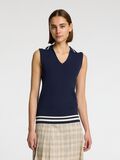 Selected V-NECK SLEEVELESS TOP, Outer Space, highres - 16099119_OuterSpace_1215997_003.jpg