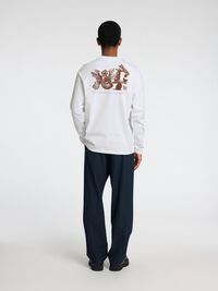 PRINT LONGSLEEVE, Bright White, highres