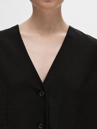 OVERSIZED VEST, Black, highres