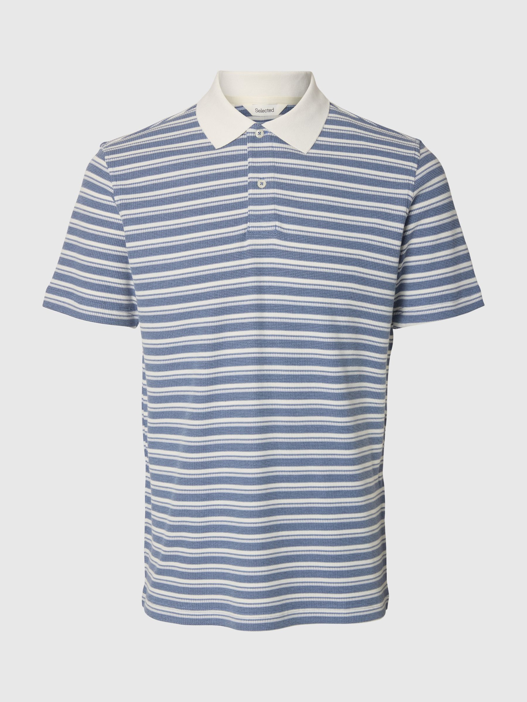 SHORT SLEEVED POLO SHIRT, Egret, highres