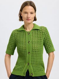 HÆKLET STIL STRIKKET CARDIGAN, Spindle Tree, highres